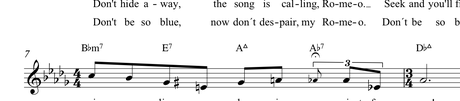 A small excerpt of the sheet music for Don't Be So Blue