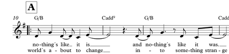 A small excerpt of the sheet music for Month of May