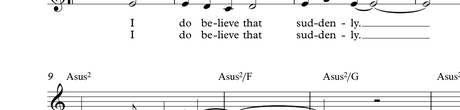 A small excerpt of the sheet music for Sudden Change Of Weather