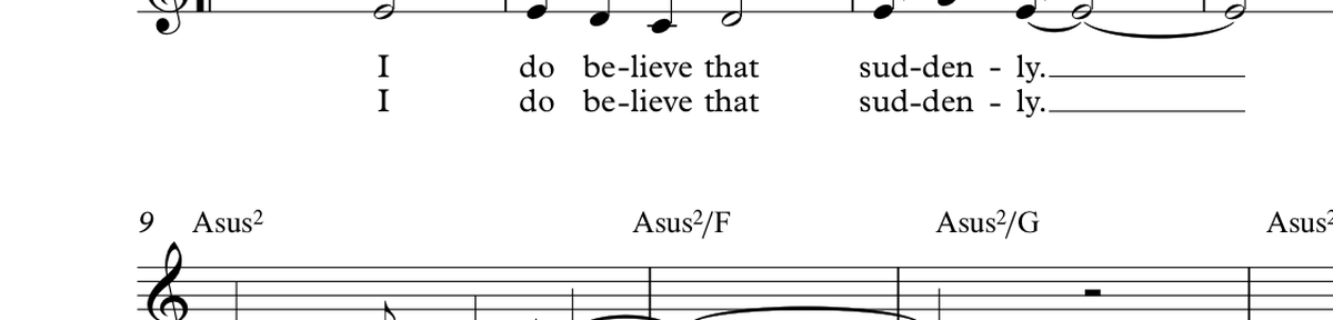 An excerpt of the sheet music for Sudden Change Of Weather