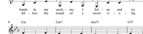 A small excerpt of the sheet music for The Streets Of Berlin